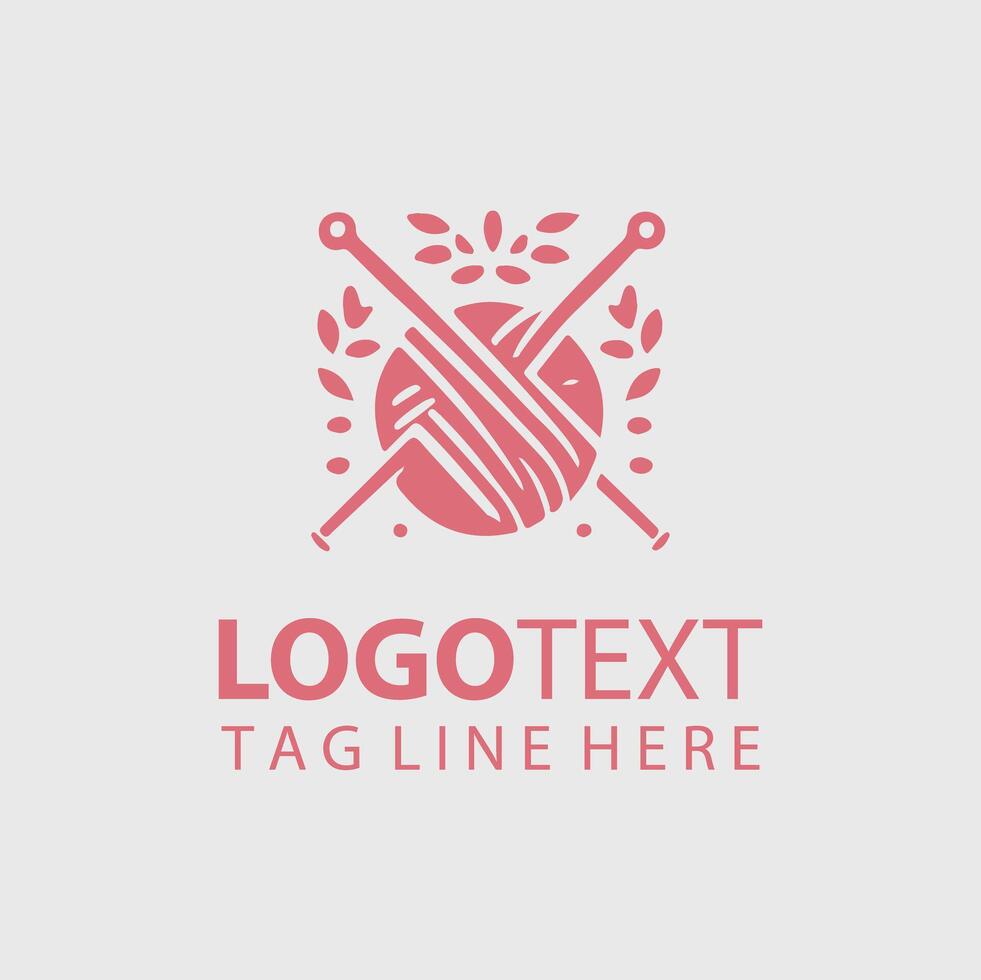 Knitting Logo Illustrations vector
