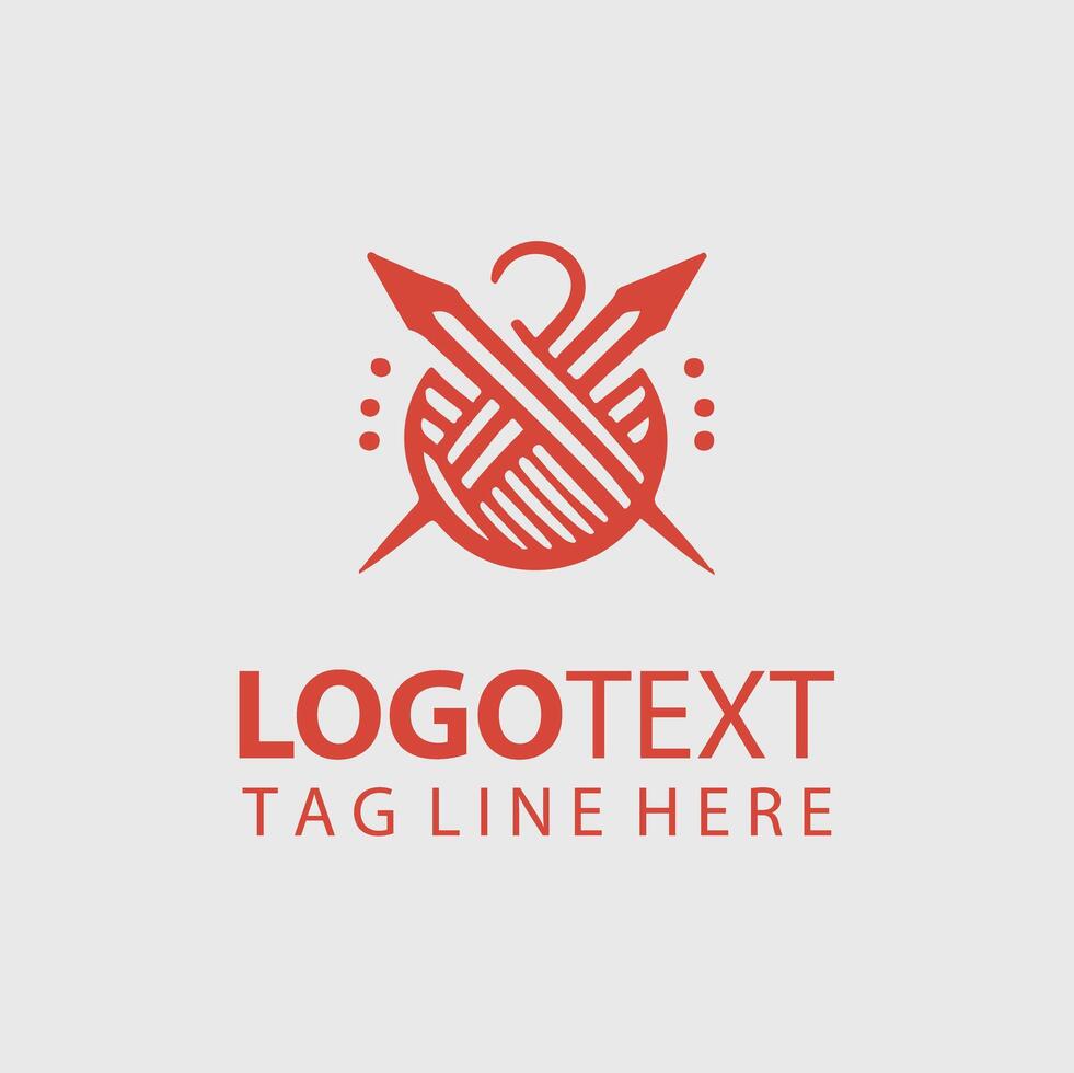 Knitting Logo Illustrations vector