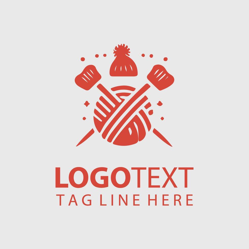 Knitting Logo Illustrations vector