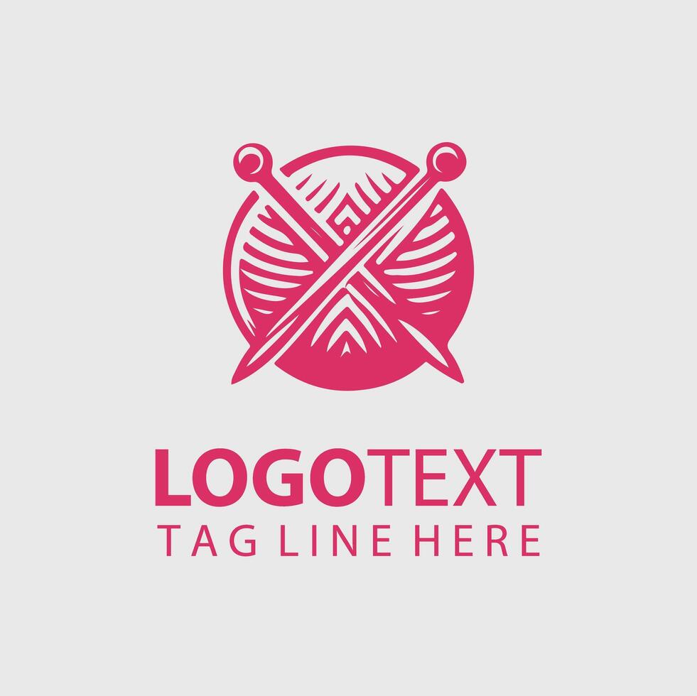 Knitting Logo Illustrations vector