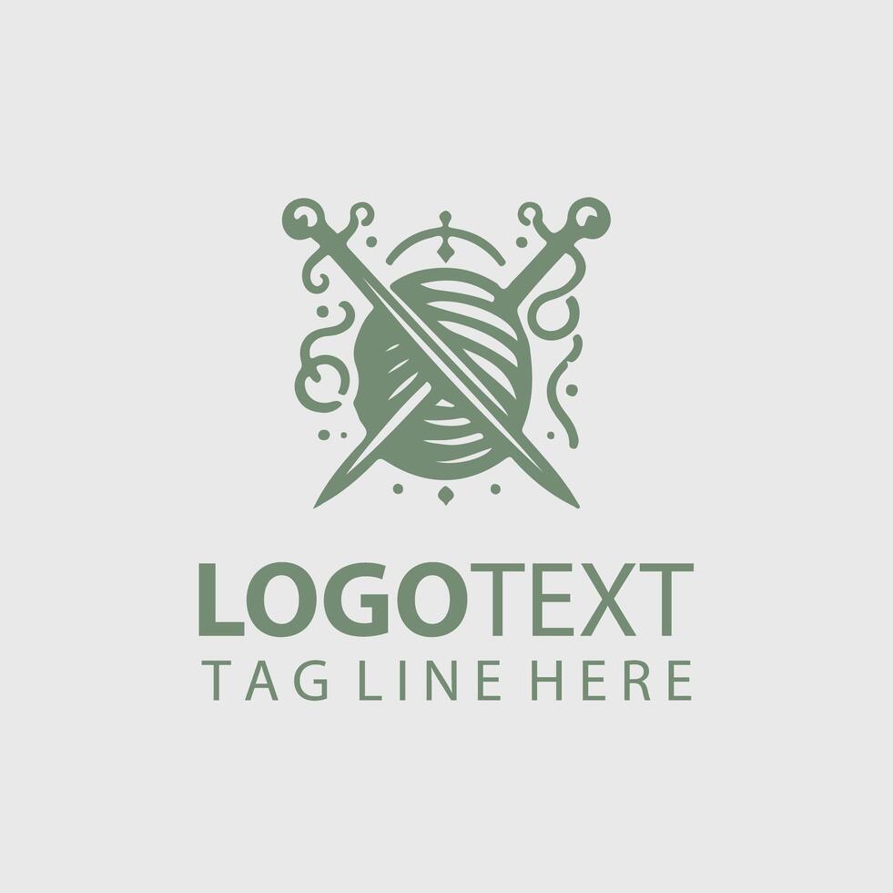 Knitting Logo Illustrations vector
