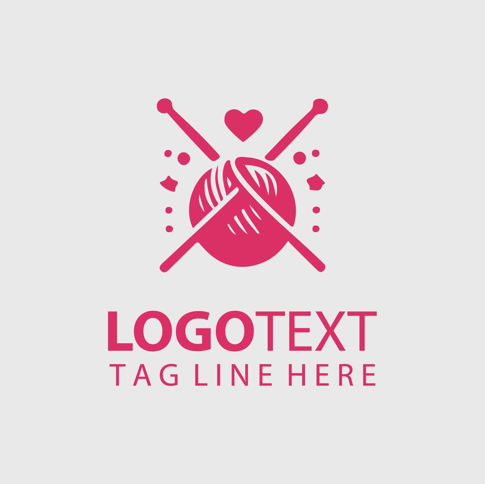 Knitting Logo Illustrations vector