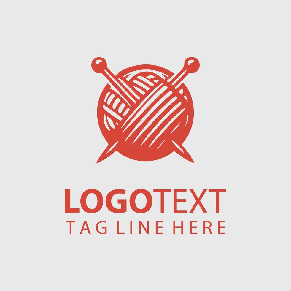 Knitting Logo Illustrations vector