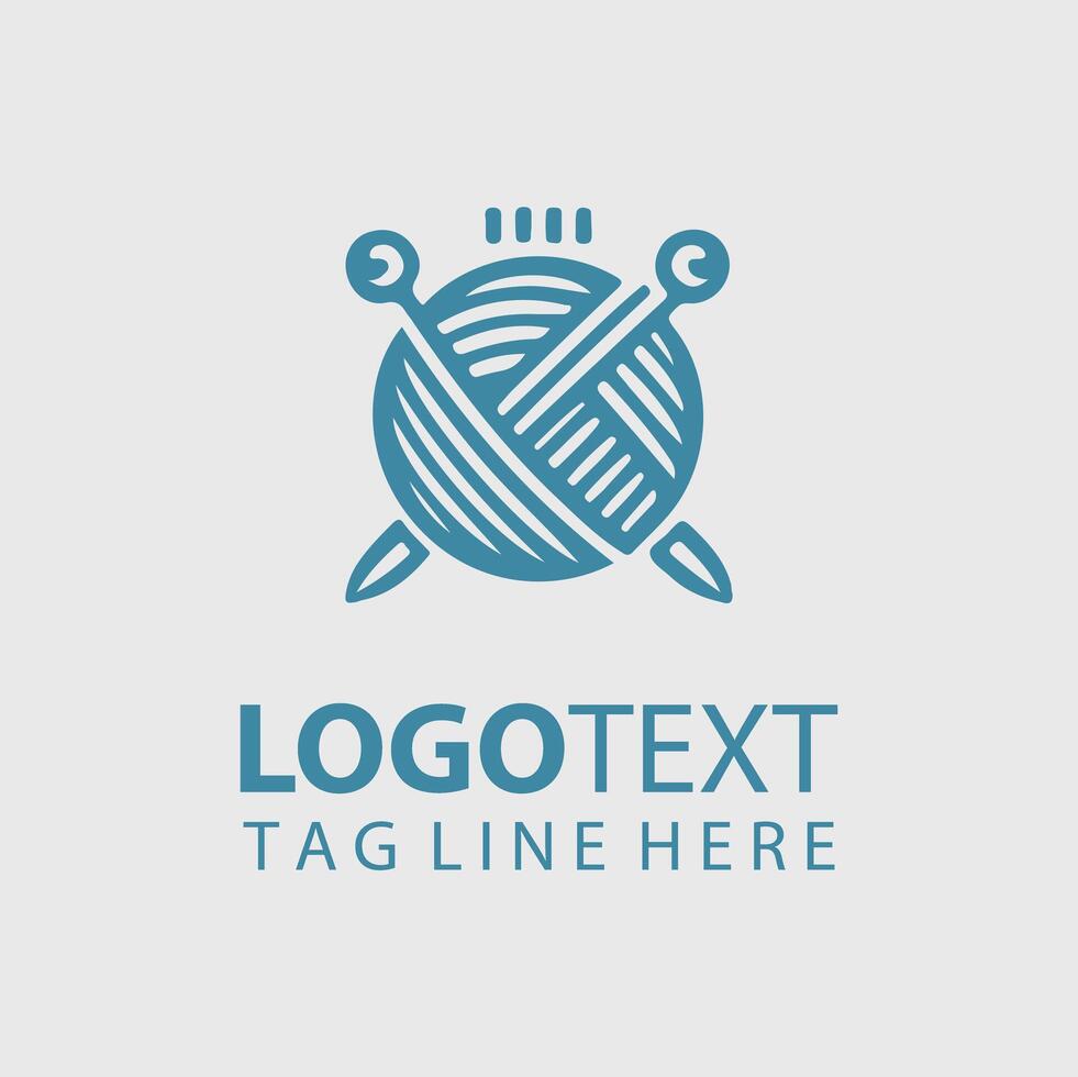 Knitting Logo Illustrations vector