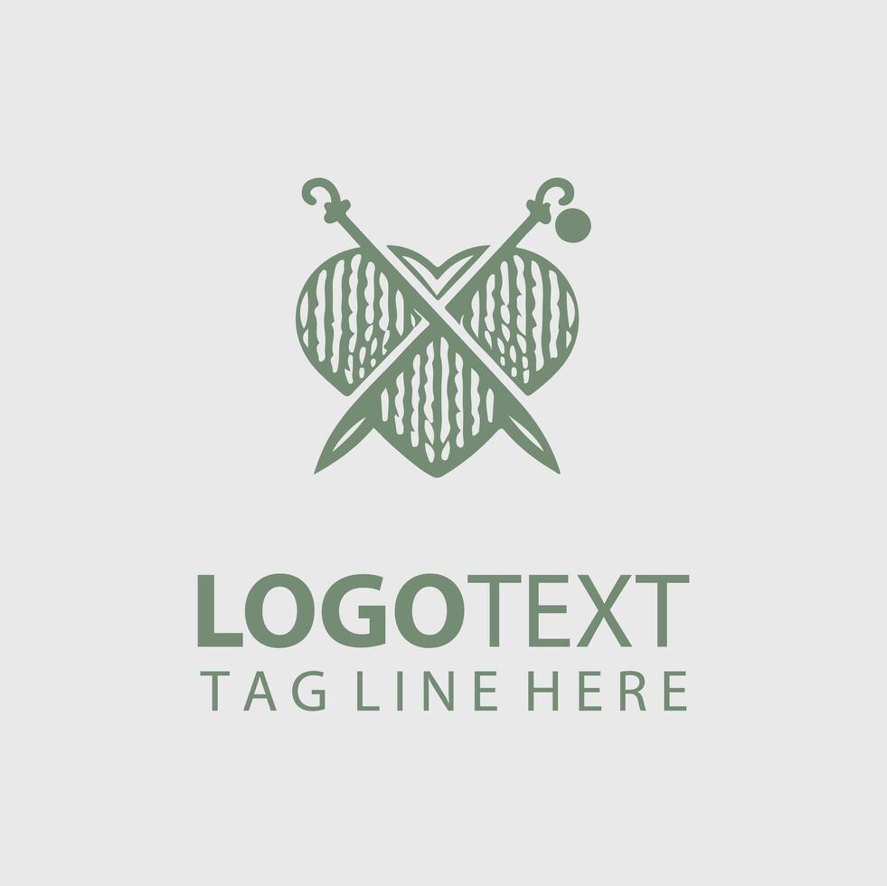 Knitting Logo Illustrations vector