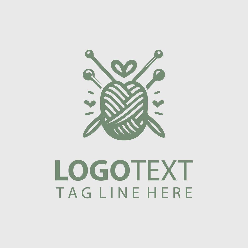 Knitting Logo Illustrations vector