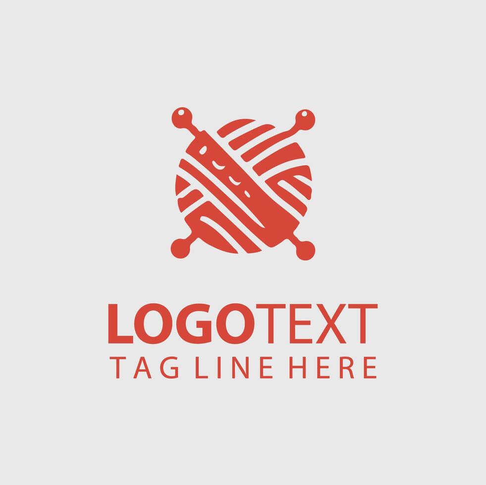 Knitting Logo Illustrations vector