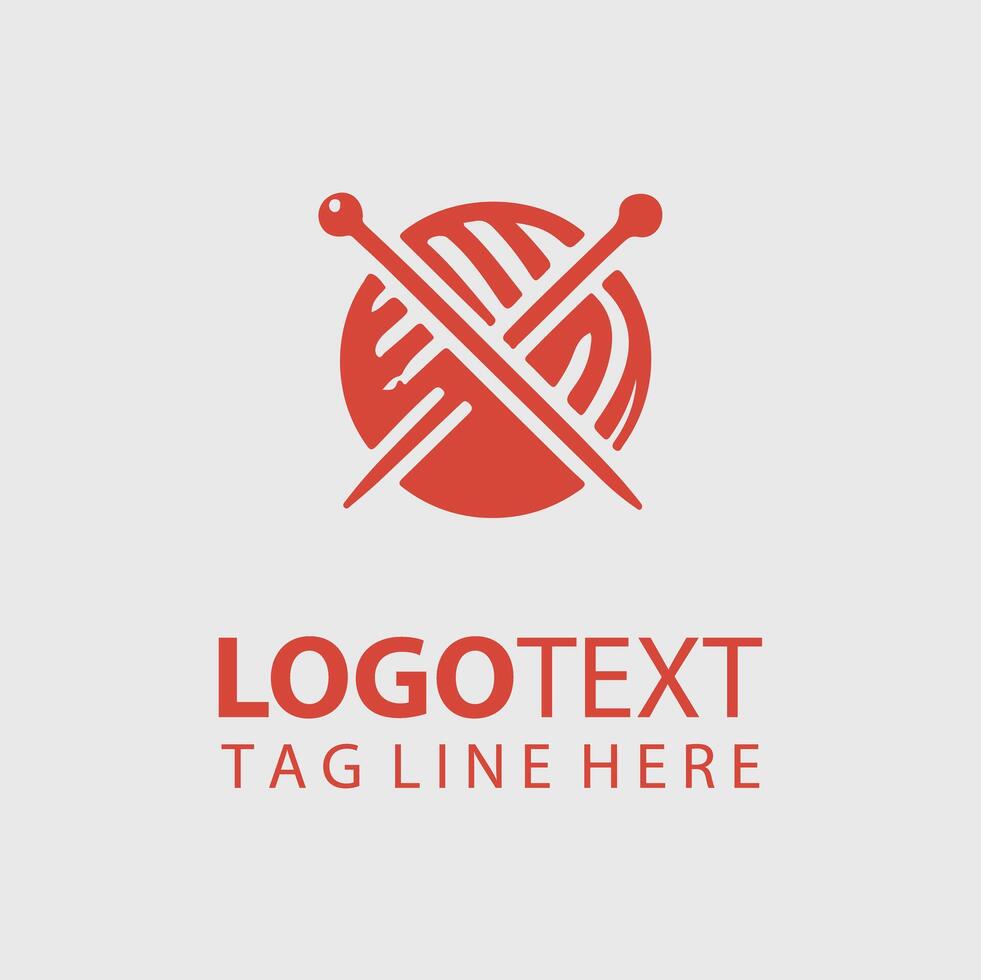 Knitting Logo Illustrations vector