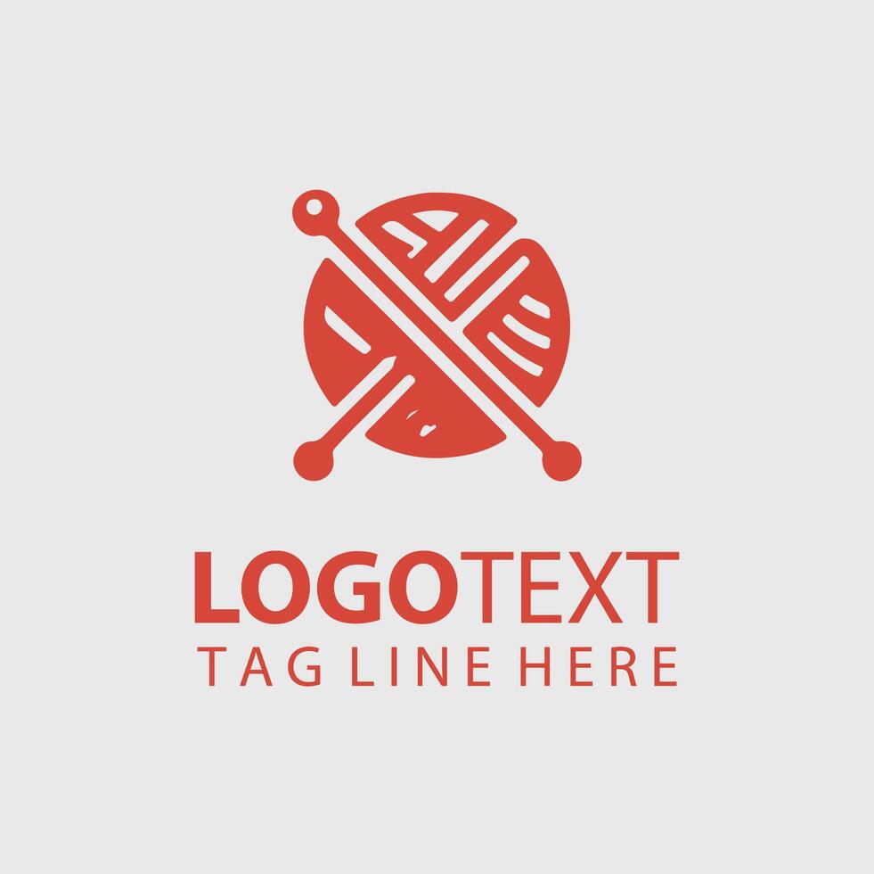 Knitting Logo Illustrations vector