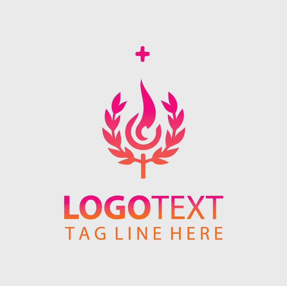 Flame Pillar Logo vector