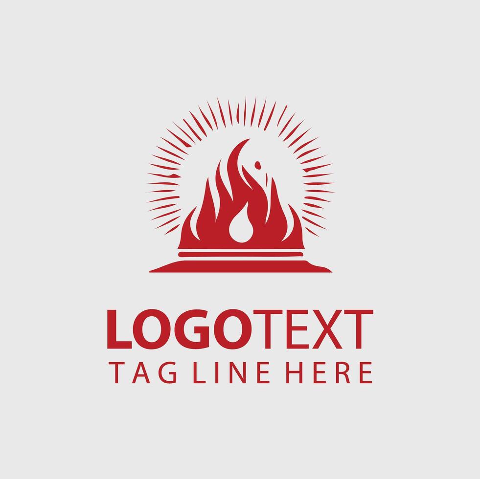 Flame Pillar Logo vector