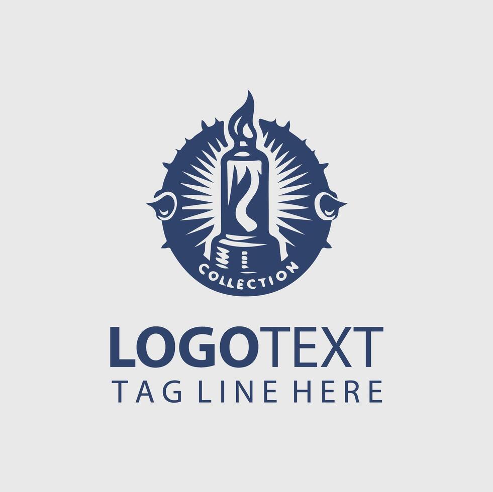 Flame Pillar Logo vector
