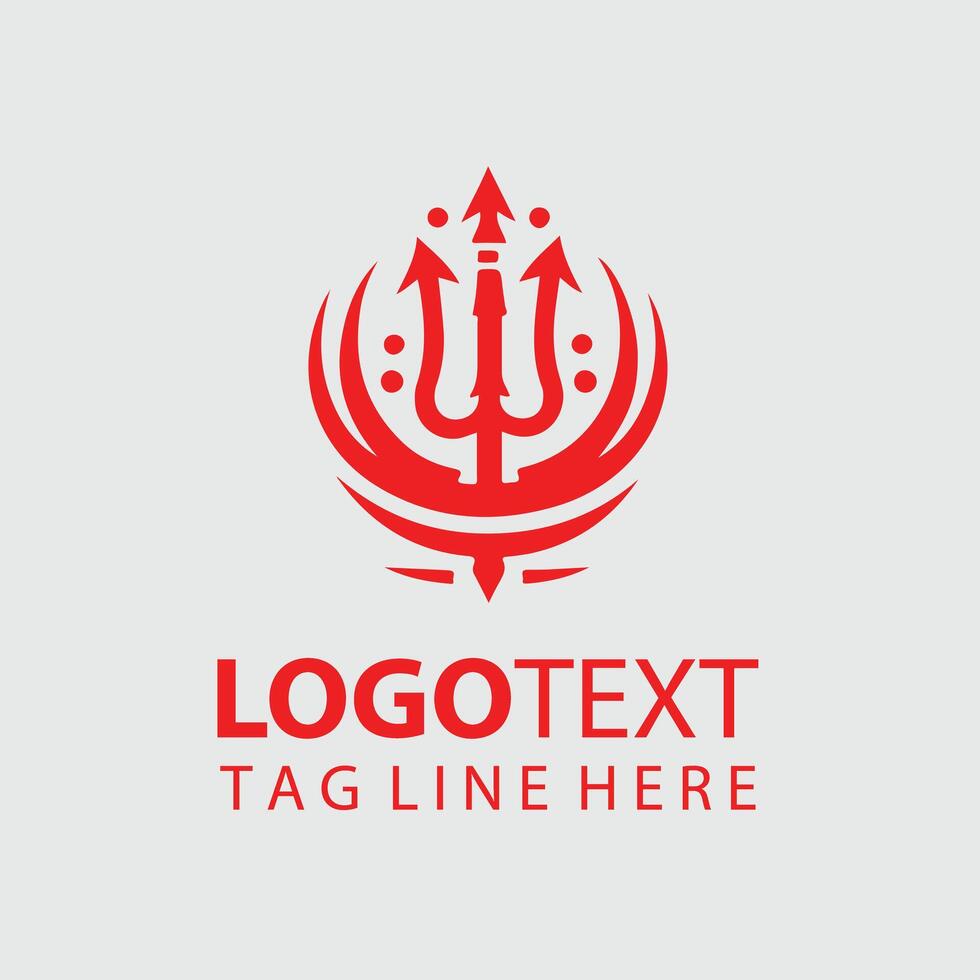 Trident Logo Illustrations vector