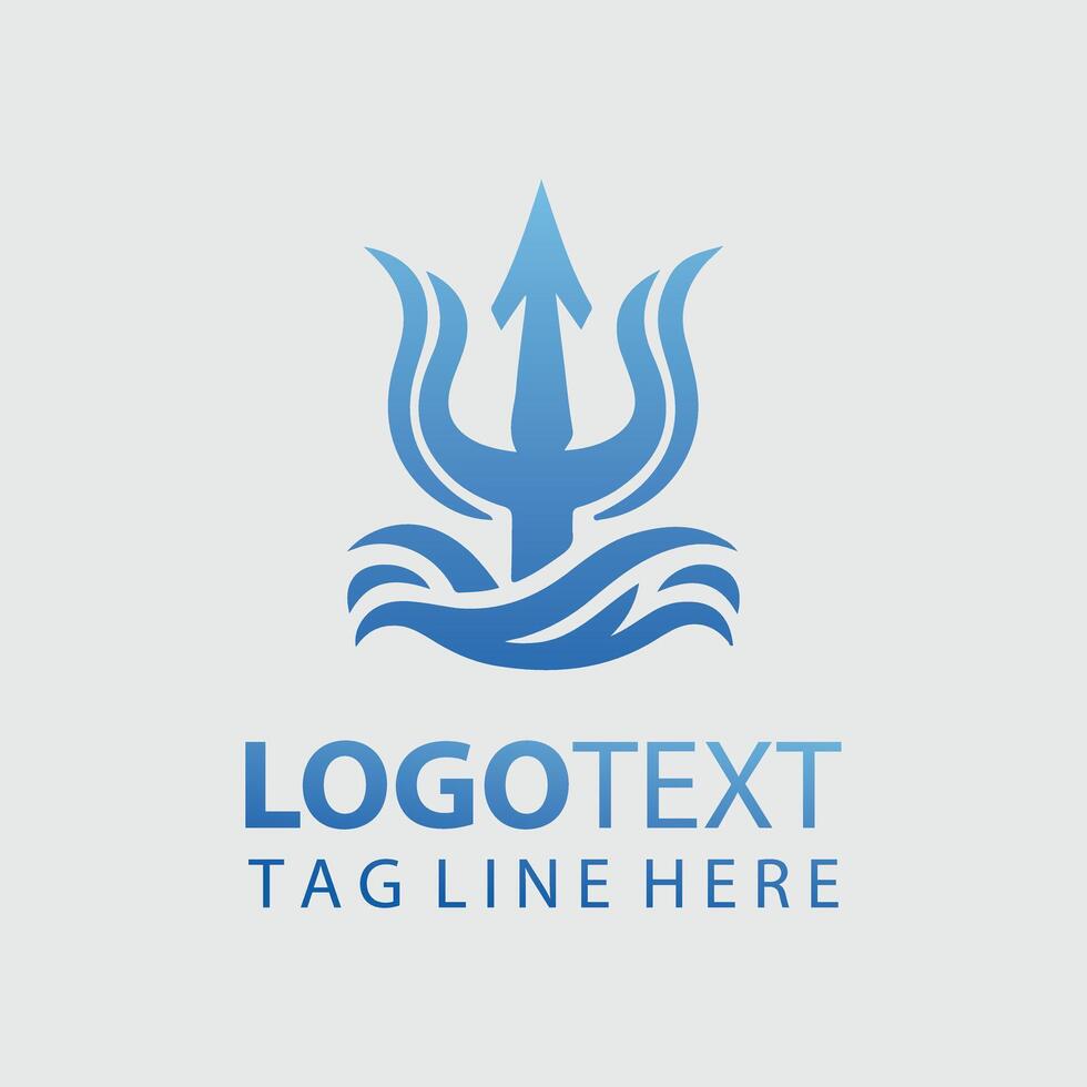 Trident Logo Illustrations vector