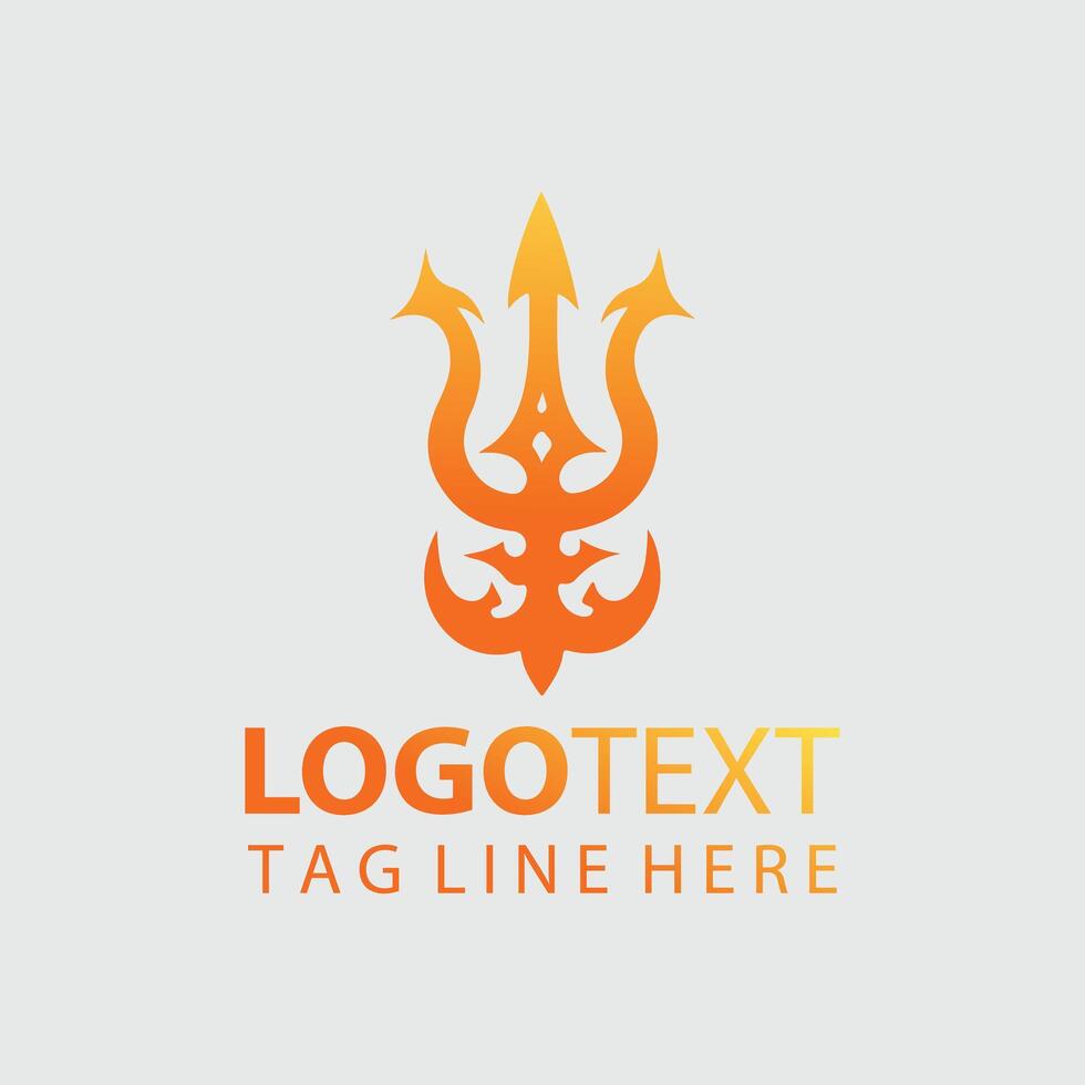 Trident Logo Illustrations vector