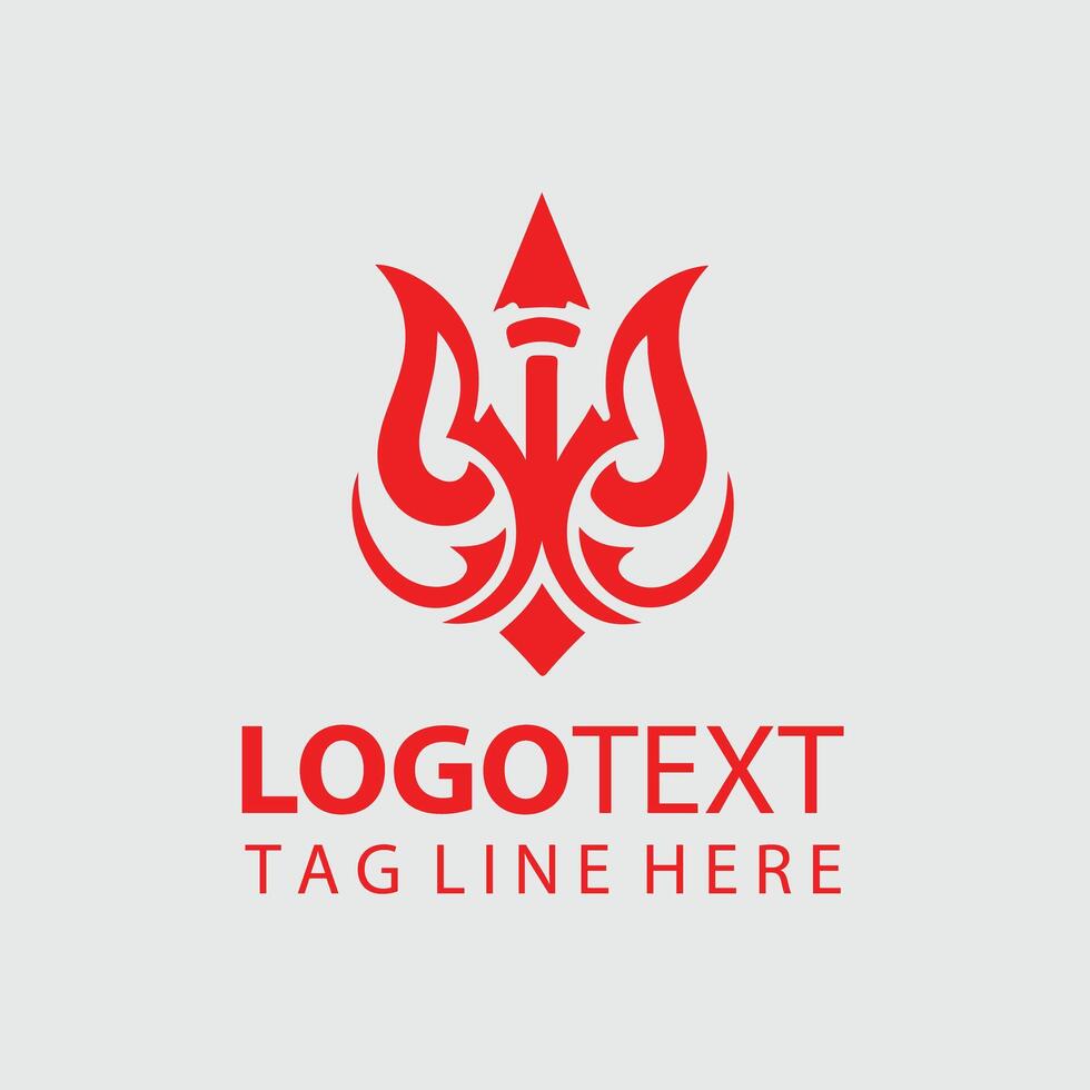 Trident Logo Illustrations vector