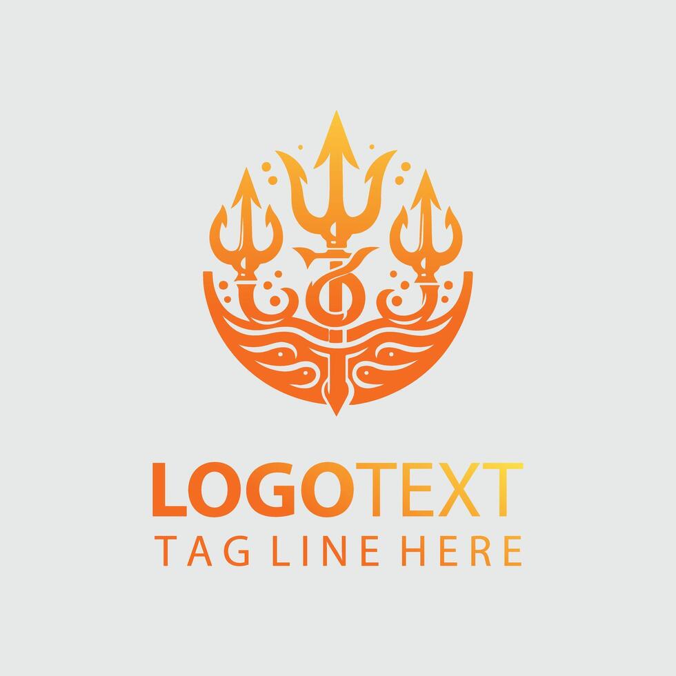 Trident Logo Illustrations vector