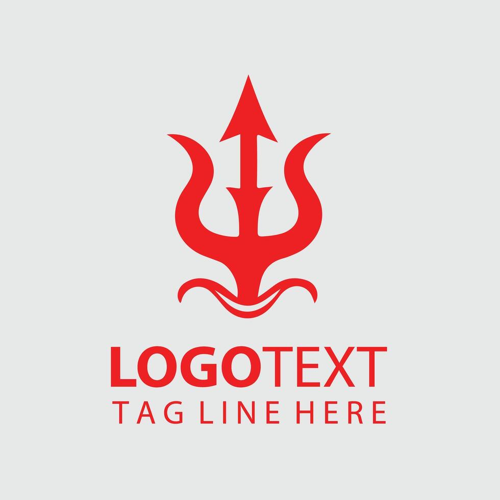 Trident Logo Illustrations vector