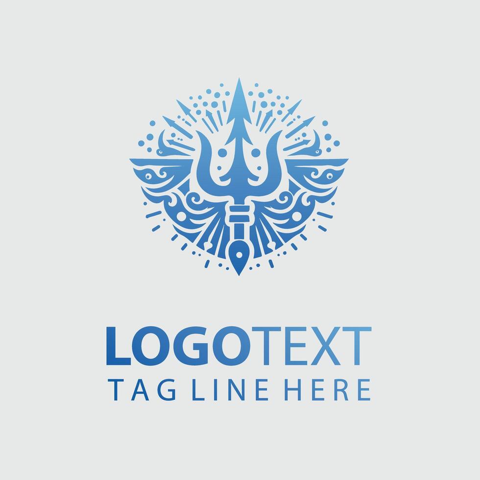 Trident Logo Illustrations vector
