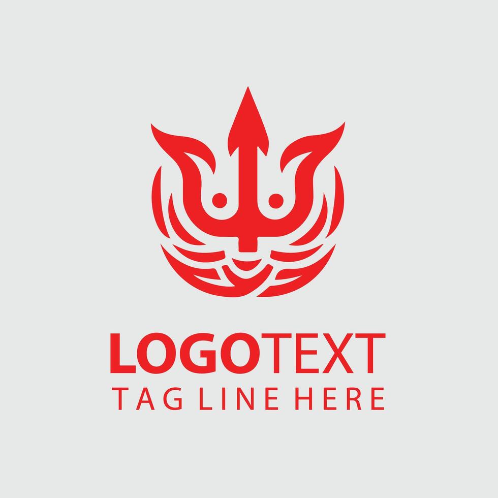Trident Logo Illustrations vector