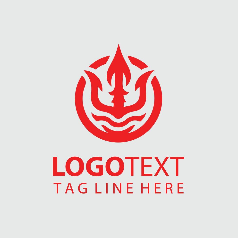 Trident Logo Illustrations vector