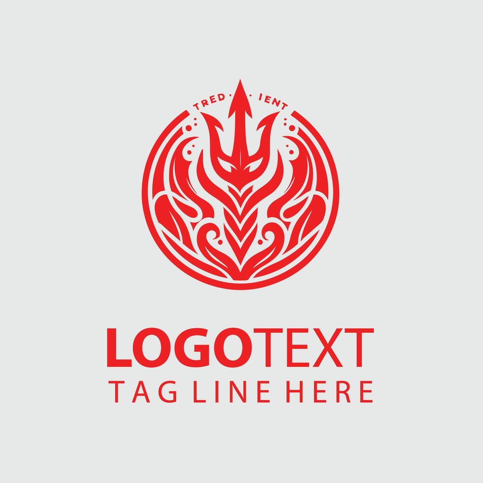 Trident Logo Illustrations vector