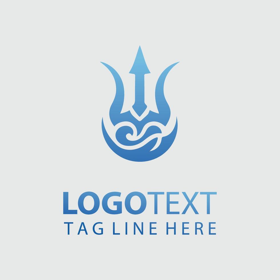 Trident Logo Illustrations vector