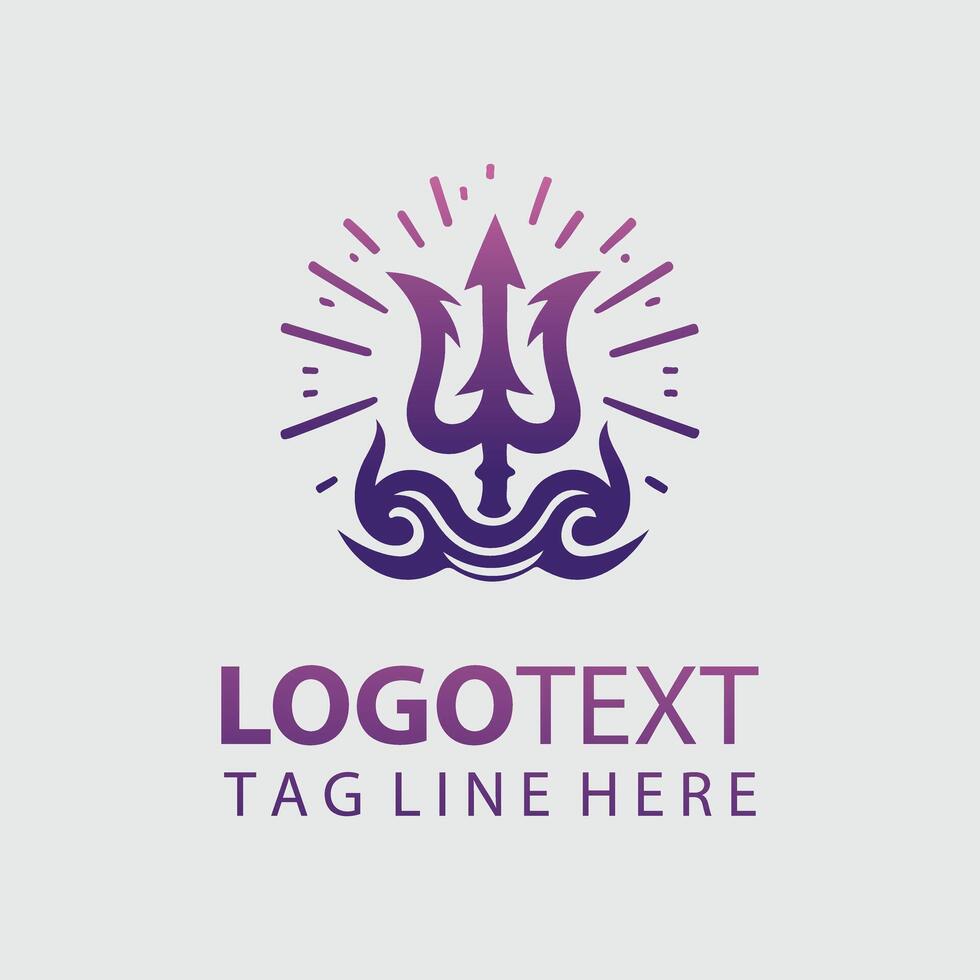 Trident Logo Illustrations vector