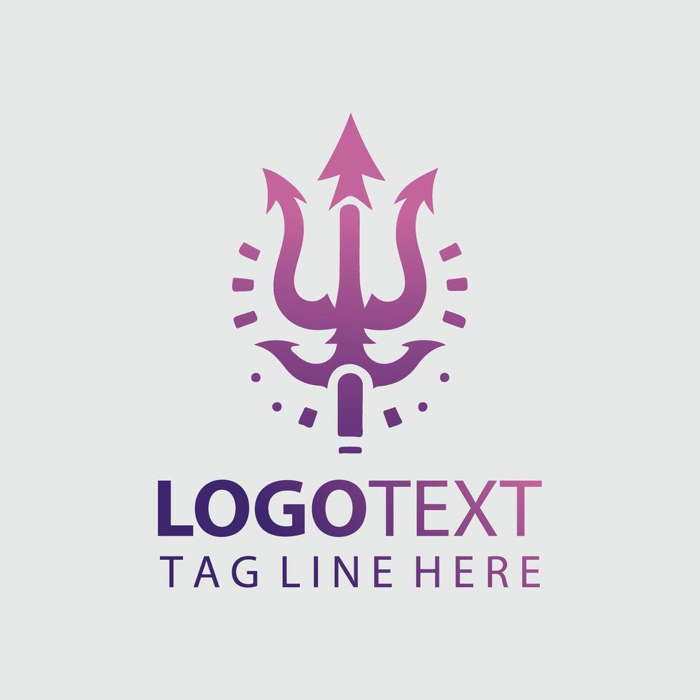 Trident Logo Illustrations vector