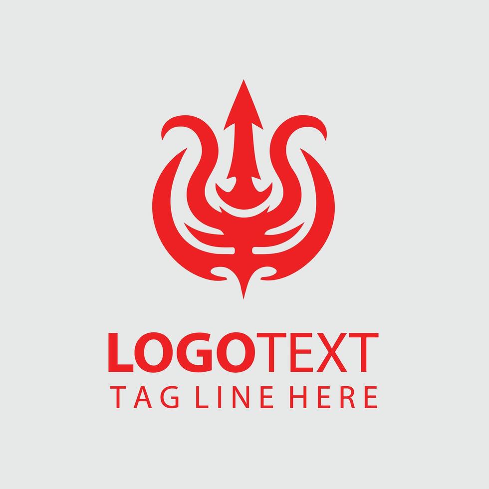 Trident Logo Illustrations vector