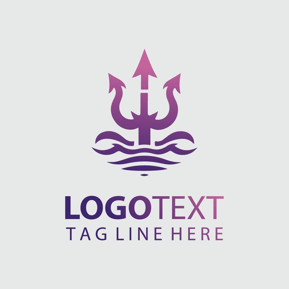 Trident Logo Illustrations vector