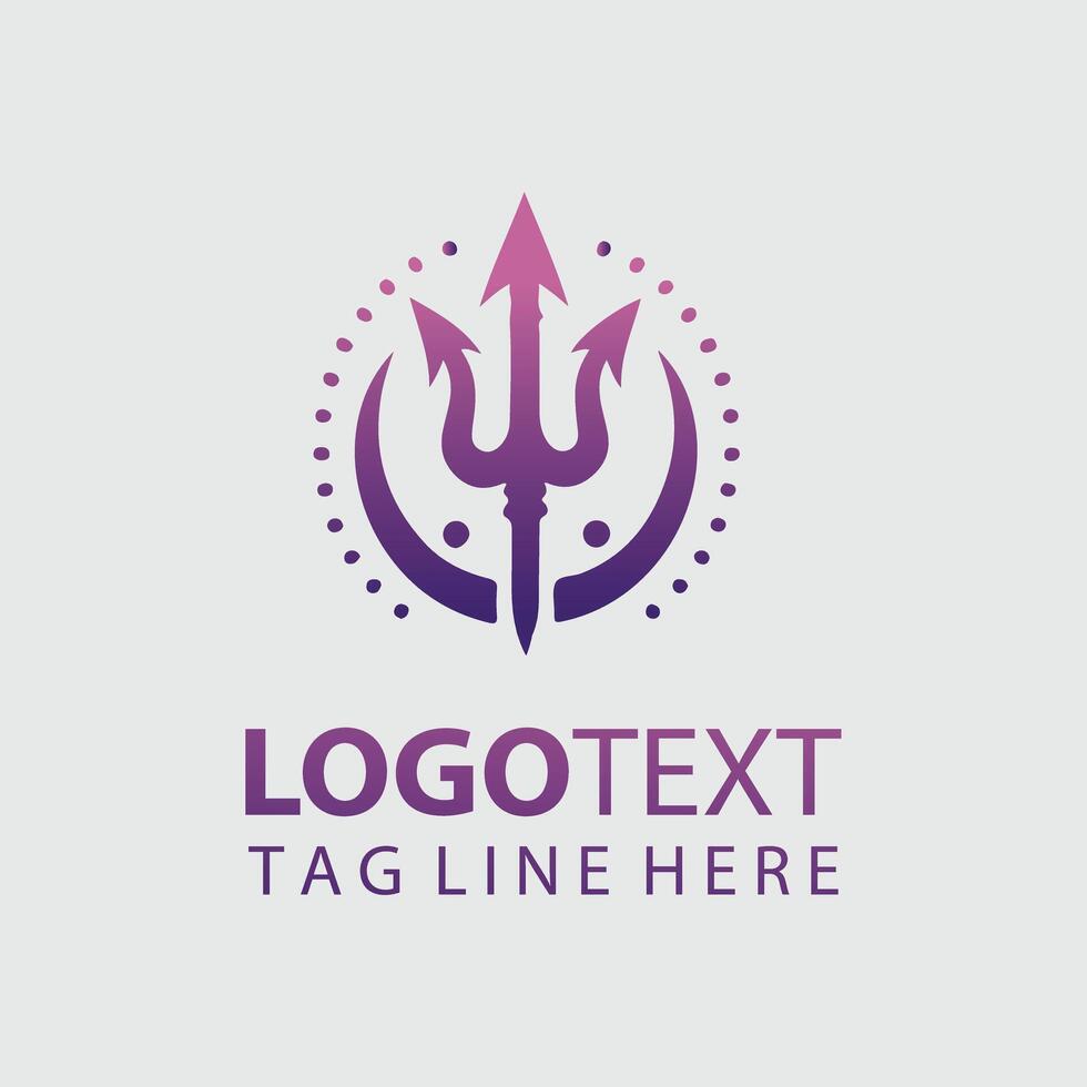 Trident Logo Illustrations vector