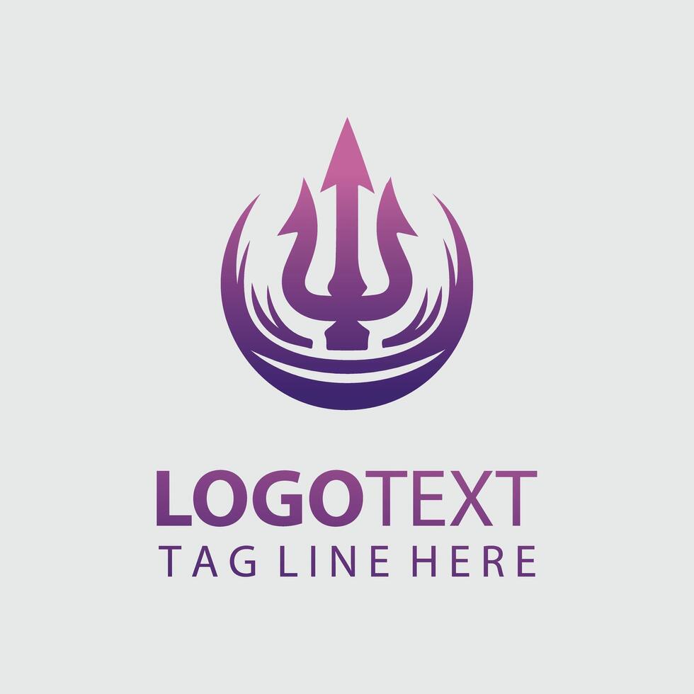 Trident Logo Illustrations vector