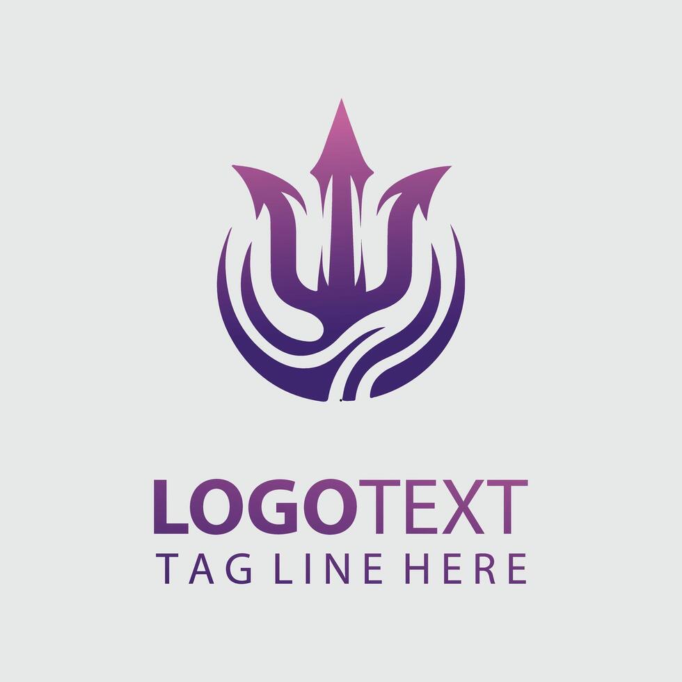 Trident Logo Illustrations vector