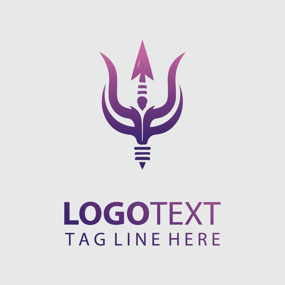Trident Logo Illustrations vector