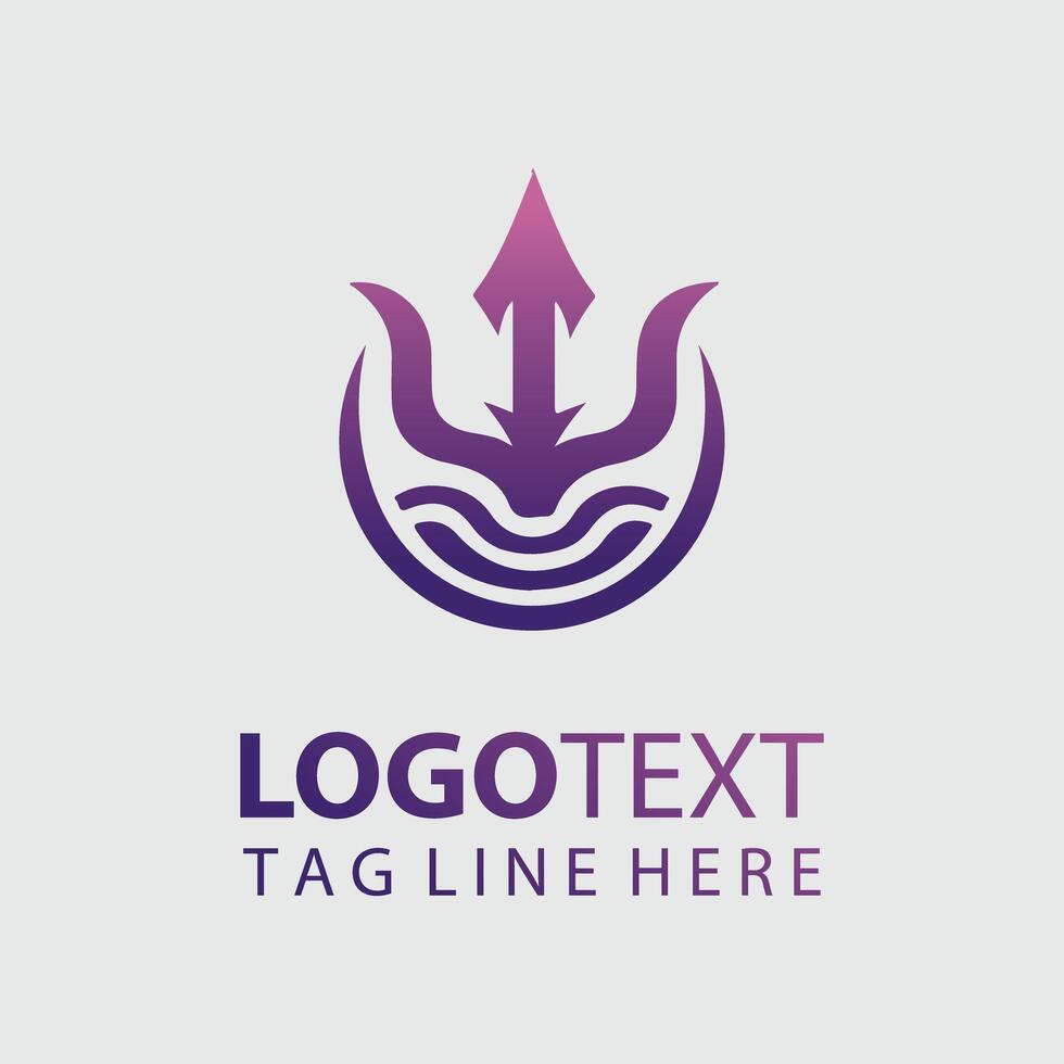 Trident Logo Illustrations vector