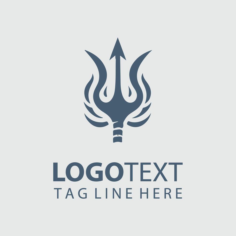 Trident Logo Illustrations vector