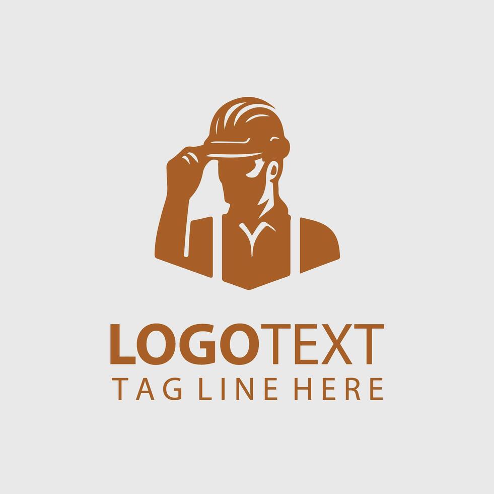 Constructions Worker Logo vector