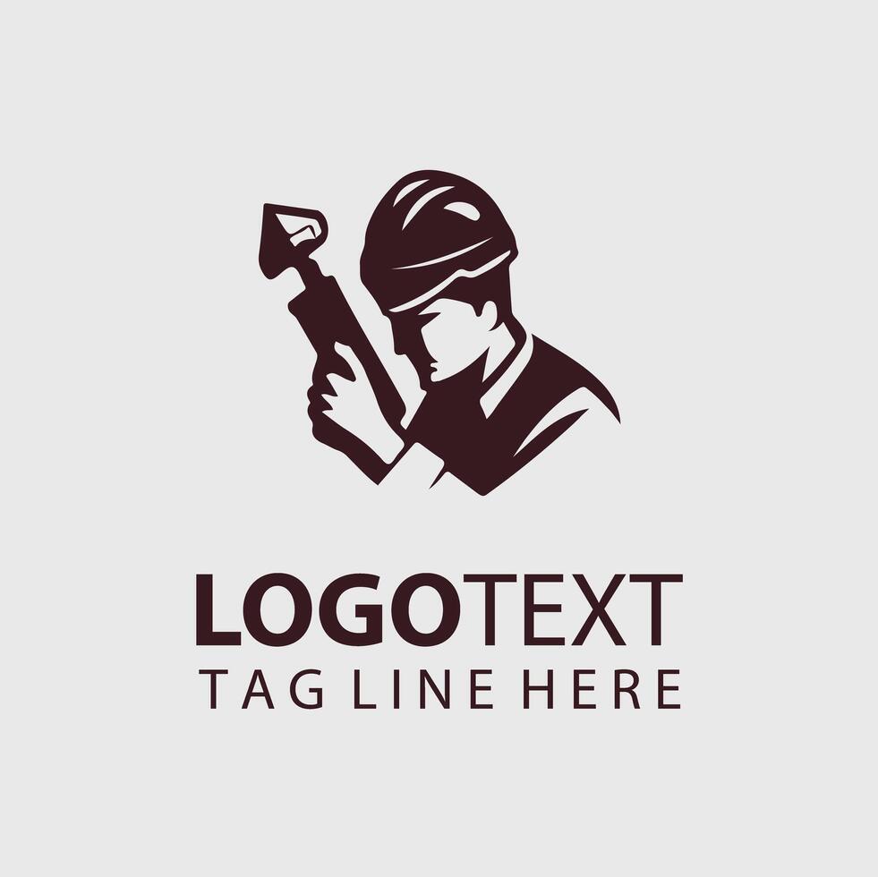 Constructions Worker Logo vector
