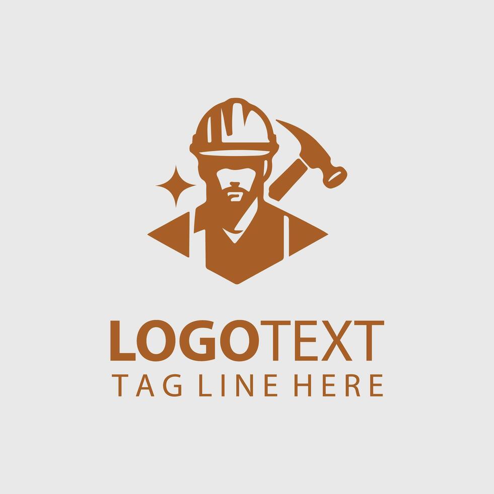 Constructions Worker Logo vector