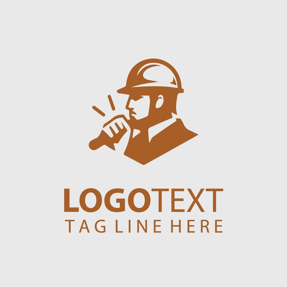 Constructions Worker Logo vector