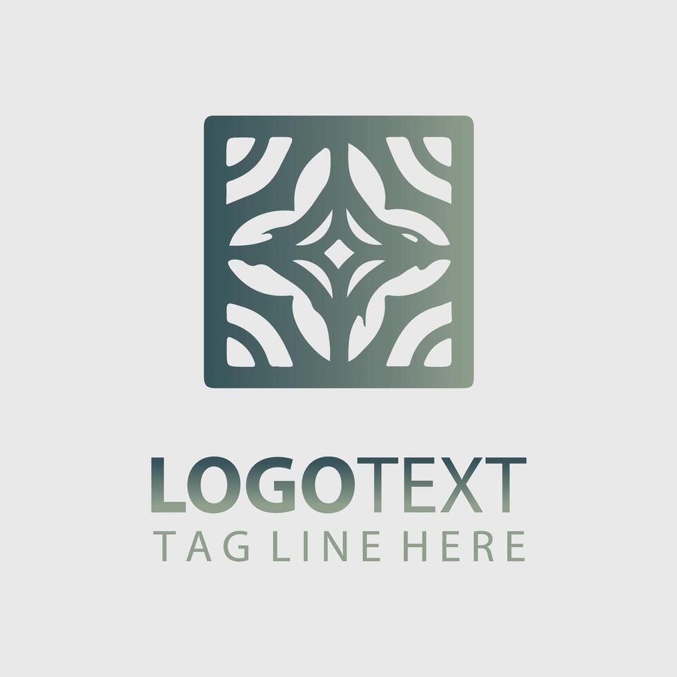 Floral Tile Logo vector