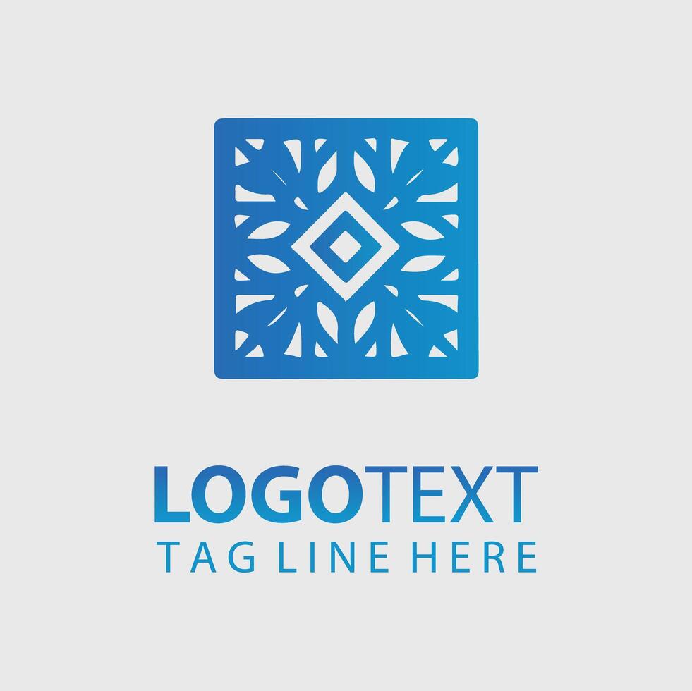 Floral Tile Logo vector