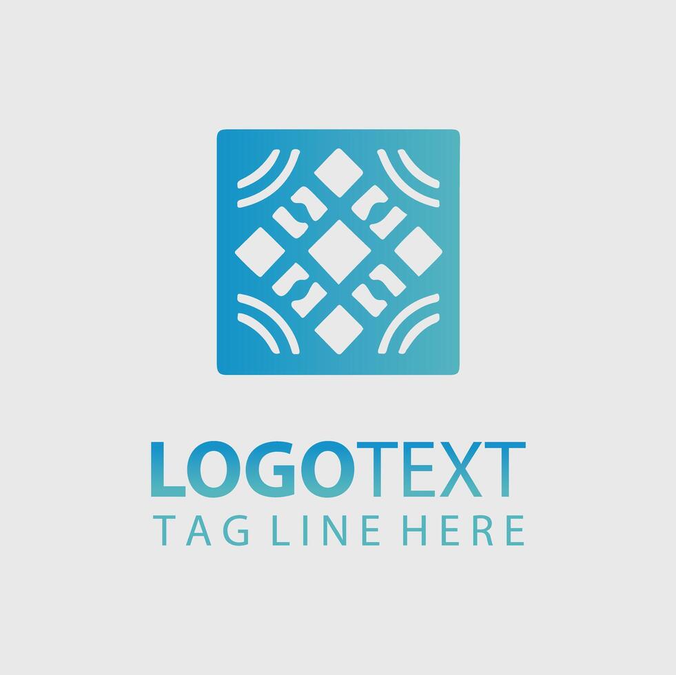 Floral Tile Logo vector