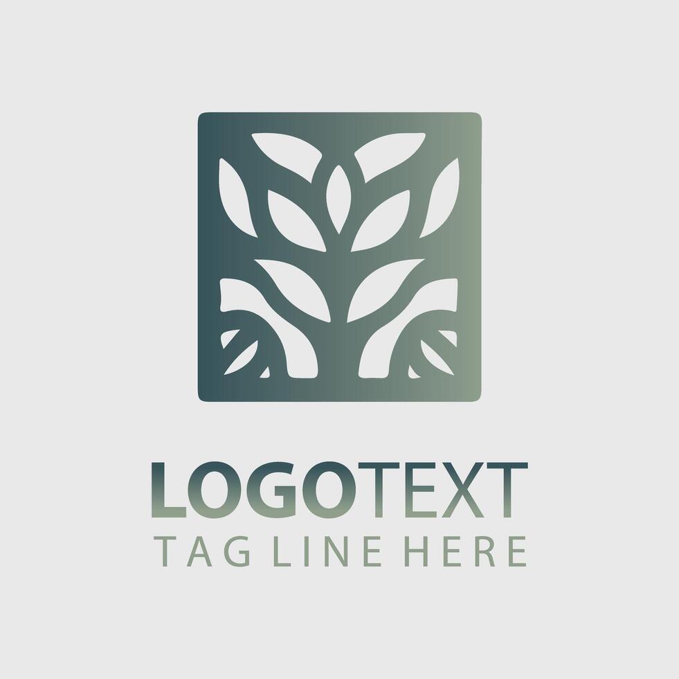 Floral Tile Logo vector