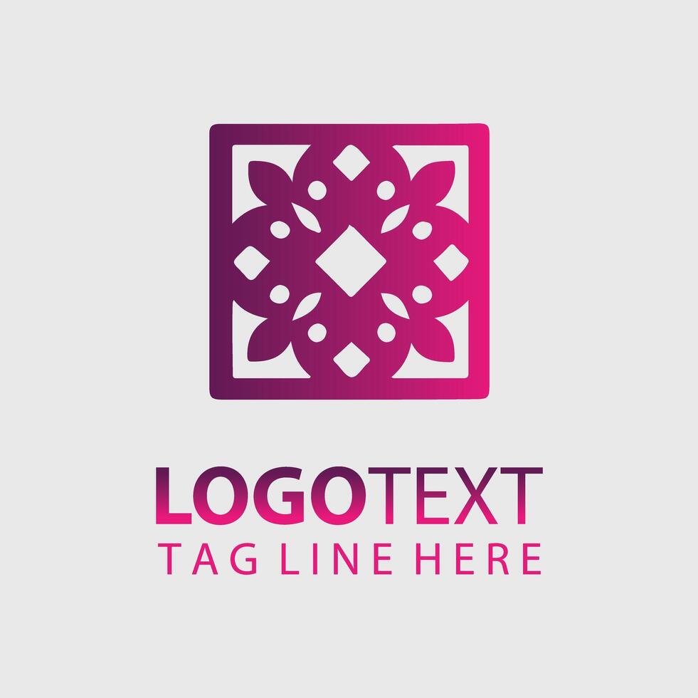 Floral Tile Logo vector
