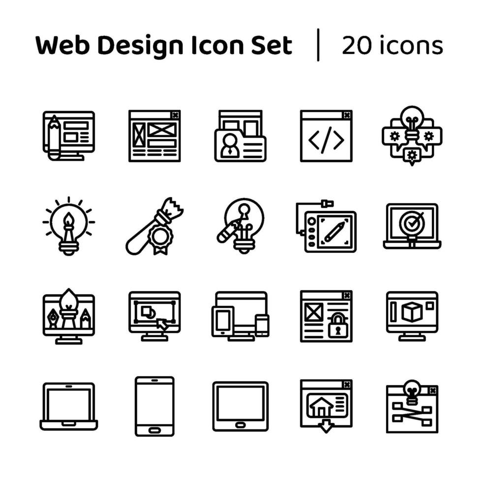 Web Design Icon Set vector
