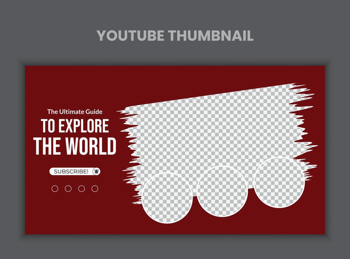 Travel tourism youtube thumbnail template vector