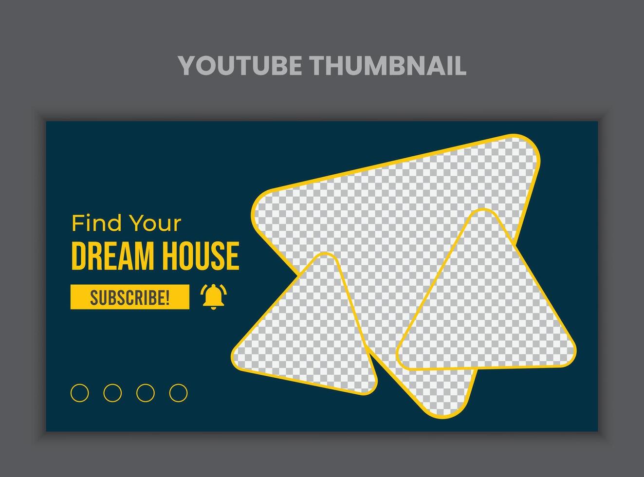 Real estate business youtube thumbnail design vector