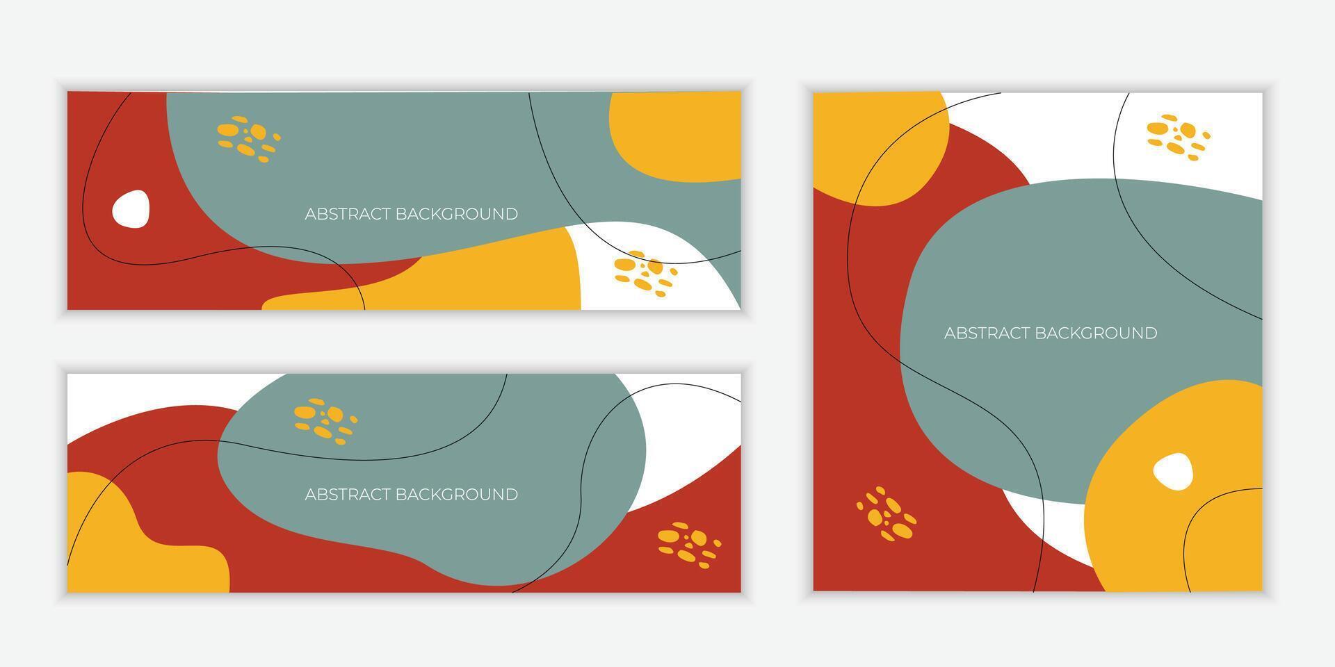 Abstract pattern texture book brochure poster cover gradient template set. Retro colors palette abstract organic pattern background vector